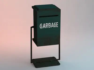 Apocalyptic Rusty Trash Low-poly 3D model