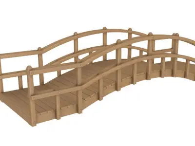 Wooden Bridge  3D model purchase