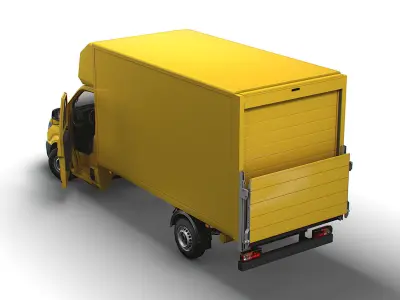 VW Crafter Luton Tail Lift HQ Interior 2023 3D model