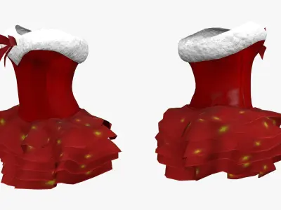 Tutu Skirt Xmas Dress Low-poly 3D model