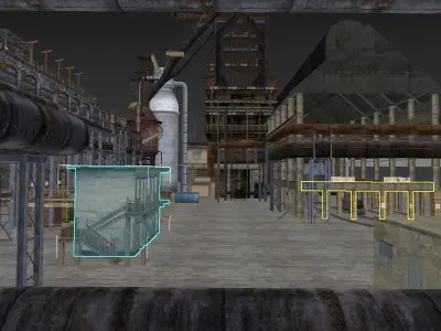 Large steel works 3D model