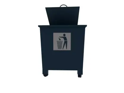 Street trash can  Free low-poly 3D model