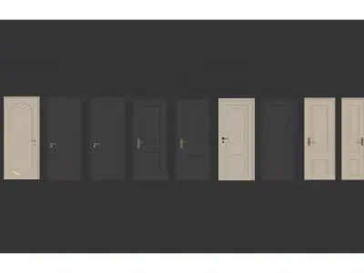 French vintage door 3D model