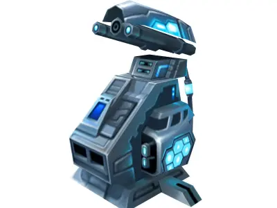 Rotating turret - frozen 02 3D model
