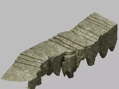 One hundred thousand mountains - stone staircase 3D model