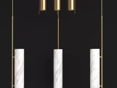 Alma floor lamp by Kelly Wearstler 3D model