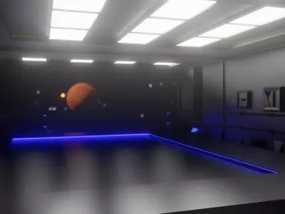 Sci fi interior 3D model