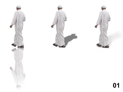 4 PNG and PSD Arabian people Full HD CUTOUT Sample Free 3D model