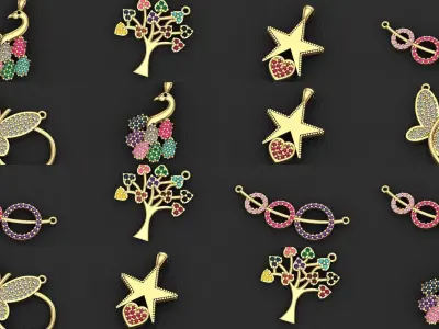 Light pendants 3D Model Pack