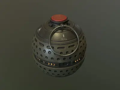 Sci-Fi Grenade Low-poly 3D model