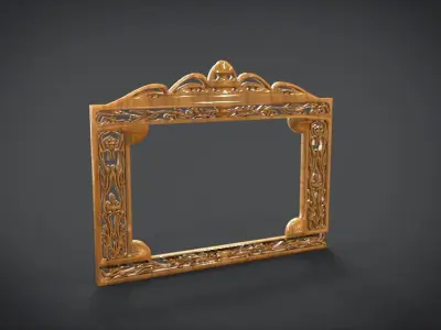 Simple Frame Window Ornament Furniture Low-poly 3D model