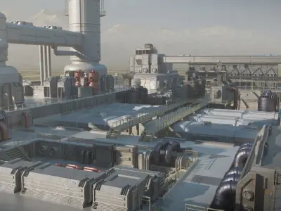 Scifi factory 3D model