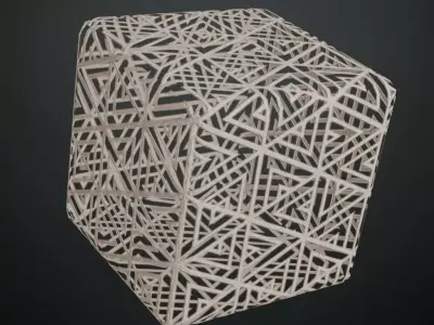 Geometric Triangular White and Black Wood Inlay PBR Texture