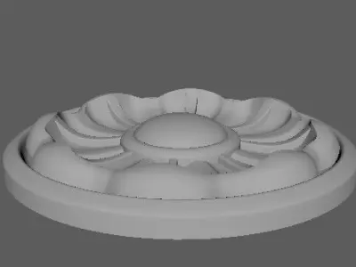 rosette flower 3D model 9