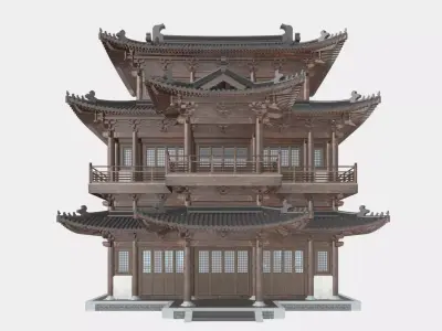 Temple Chinese Architecture 3Dmodels 3D model