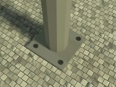 Street Lamp Low-Poly Low-poly 3D model