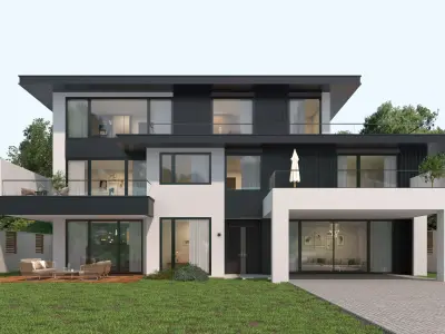 Modern house archicad 3D model