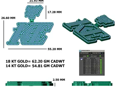 Crown Custom Iced-Out Pendant 3D print model