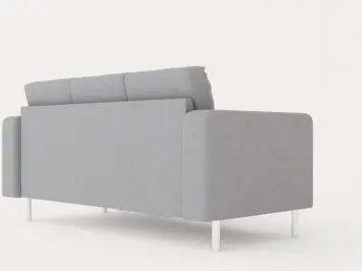 Friday Divan Sofa 3 Seater Reversible Light Gray Low-poly 3D model