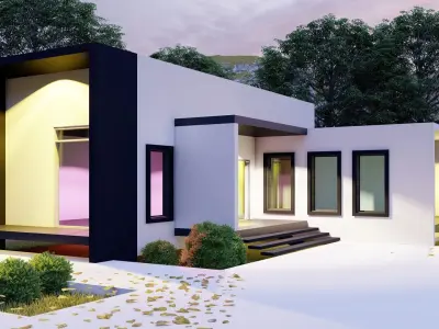 3d-ARCHITECTURAL-MODEL Low-poly 3D model
