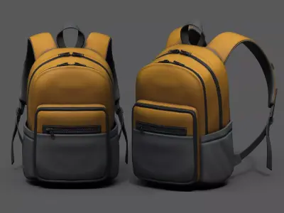 Backpack Camping Generic military combat soldier armor scifi  Low-poly 3D model