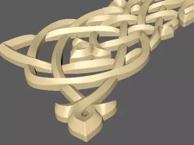 Central decor ornament for furniture 3D model 1107
