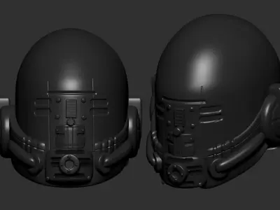 helmet high poly sculpt 3d printable ver 7 3D model 3D model 140