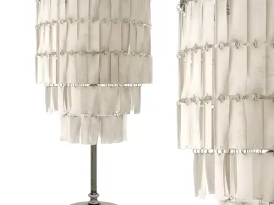 SKYE TABLE LAMP AGED SILVER 3D model