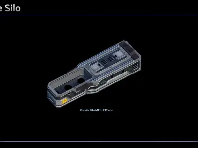 Spaceship Dreadnought Modular Equipment Low-poly 3D model