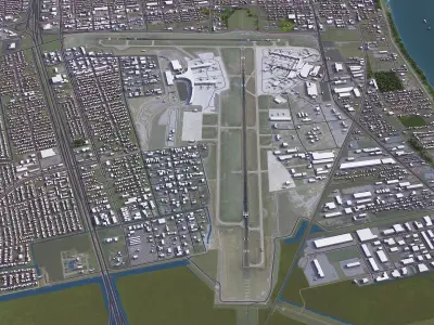 New Orleans - Airport - MSY Low-poly 3D model