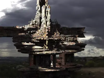 Heavens Cross Holy Flying City 3  3D model