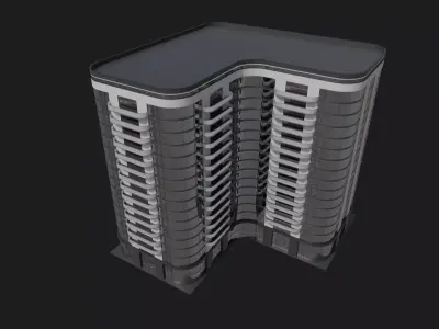 Crystal Wave Towers 3D model