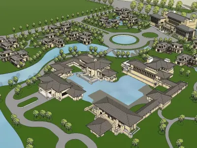 vacation spot-Resort-Fashion Leisure Hotel-0226 3D model