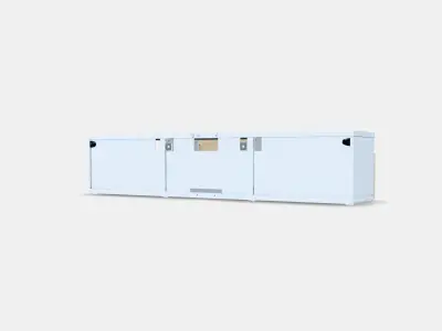 BESTA TV bench with drawers and door 4 Low-poly 3D model