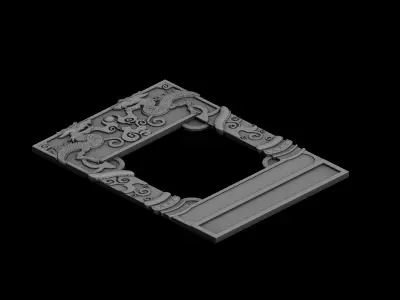 the main city - the city gate - ground relief 02 3D model