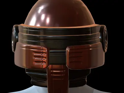 Gas mask helmet 3d model scifi Low-poly  Low-poly 3D model 389
