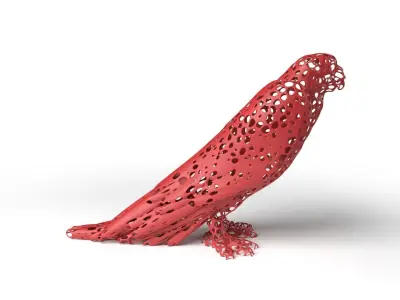 Parrot Voronoi Low-poly 3D model