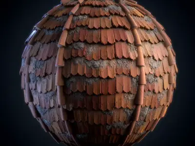 Roof tiles 6 Pattern - VOL 01 - SBsar - Maps Texture