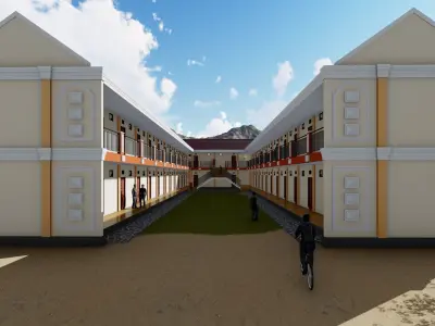 Boarding House 02 use at indonesia 3D model