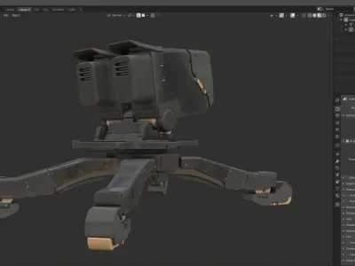 scifi-model560 scifi heavy weapon 3D model