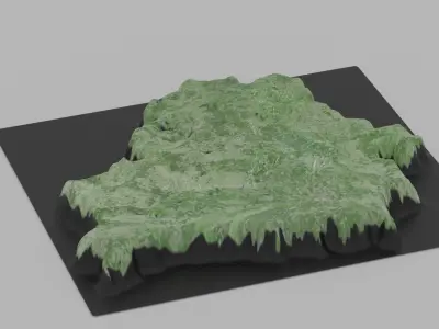 Belarus Map Country Low-poly 3D model
