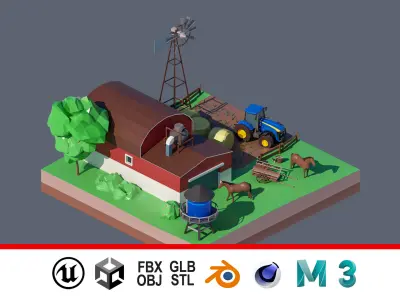 land 65A Low-poly 3D model