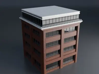 URBAN CITY BUILDING 5 Low-poly 3D model purchase