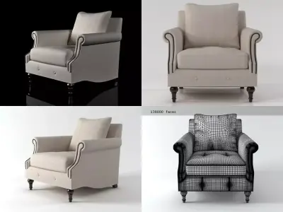 Angelica Armchair 3D model