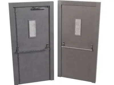Metal Door 01 Low-poly 3D model