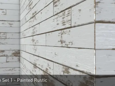 Modular 8K Shiplap Wall - 2 Models 3D model
