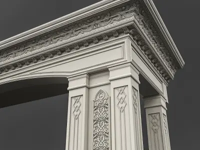 mosque entrance 02 3D model