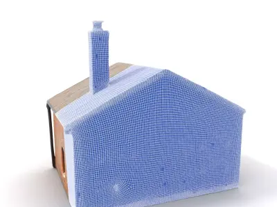 Rustic Brick House model pack Low-poly 3D model