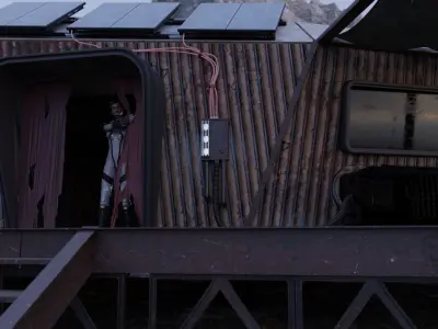 Scifi Cabin Nomad Style Building 3D model