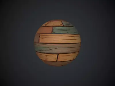 Stylized Wood Plank Material PBR Texture Texture